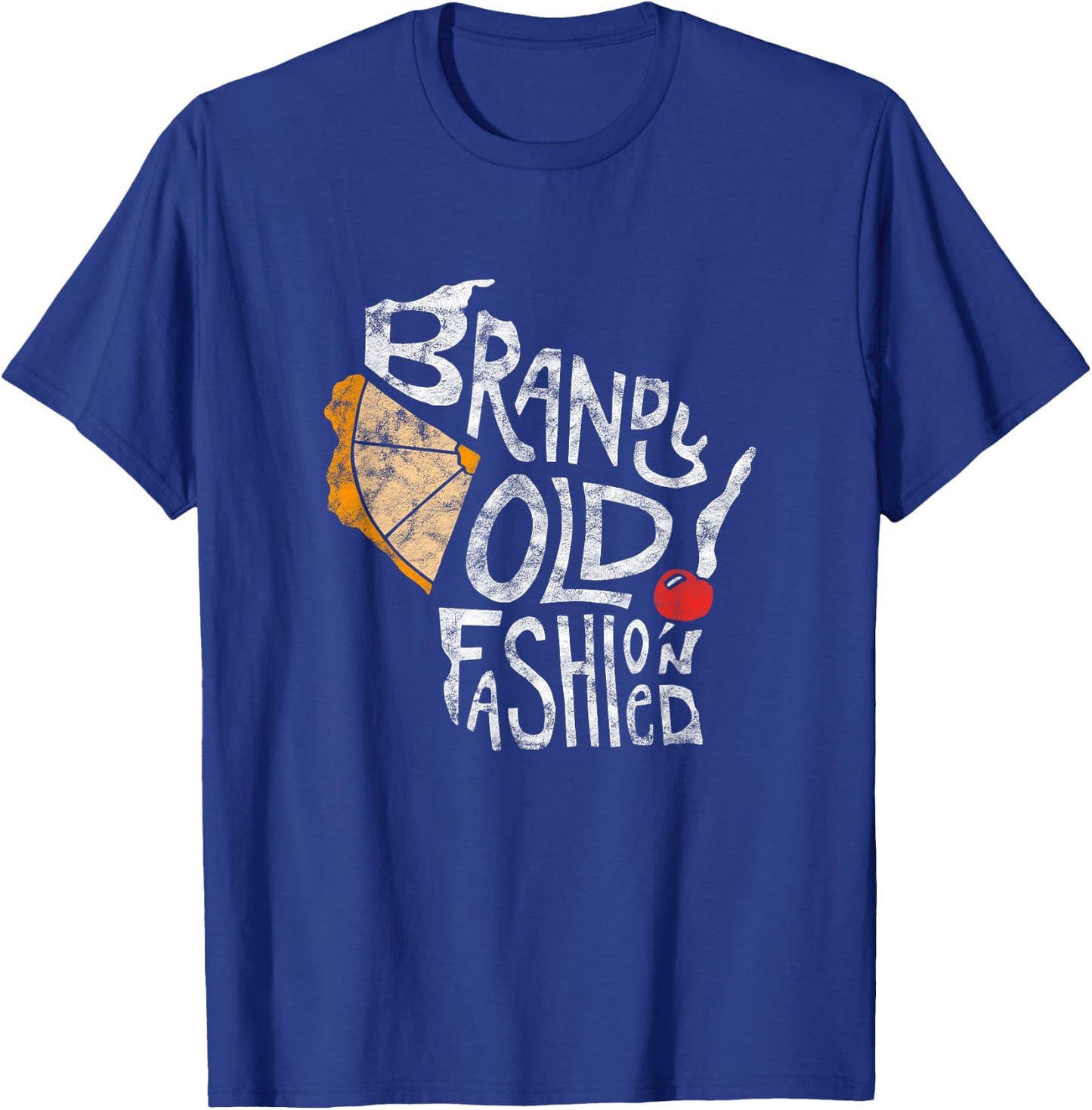 Wisconsin Brandy Old Fashioned Distressed Gift T-Shirt - T-Shirt | Royal