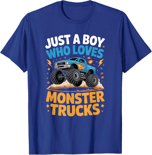 Boys Monster Truck T-Shirt - T-Shirt | Royal