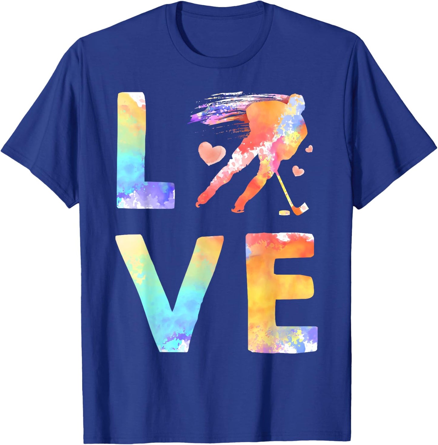 Funny Hockey Design For Kids Men Women Ice Hockey Players T-Shirt - T-Shirt | Royal