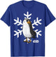 Star Wars Porg Snowflake Christmas Holiday Graphic T-Shirt - T-Shirt | Royal