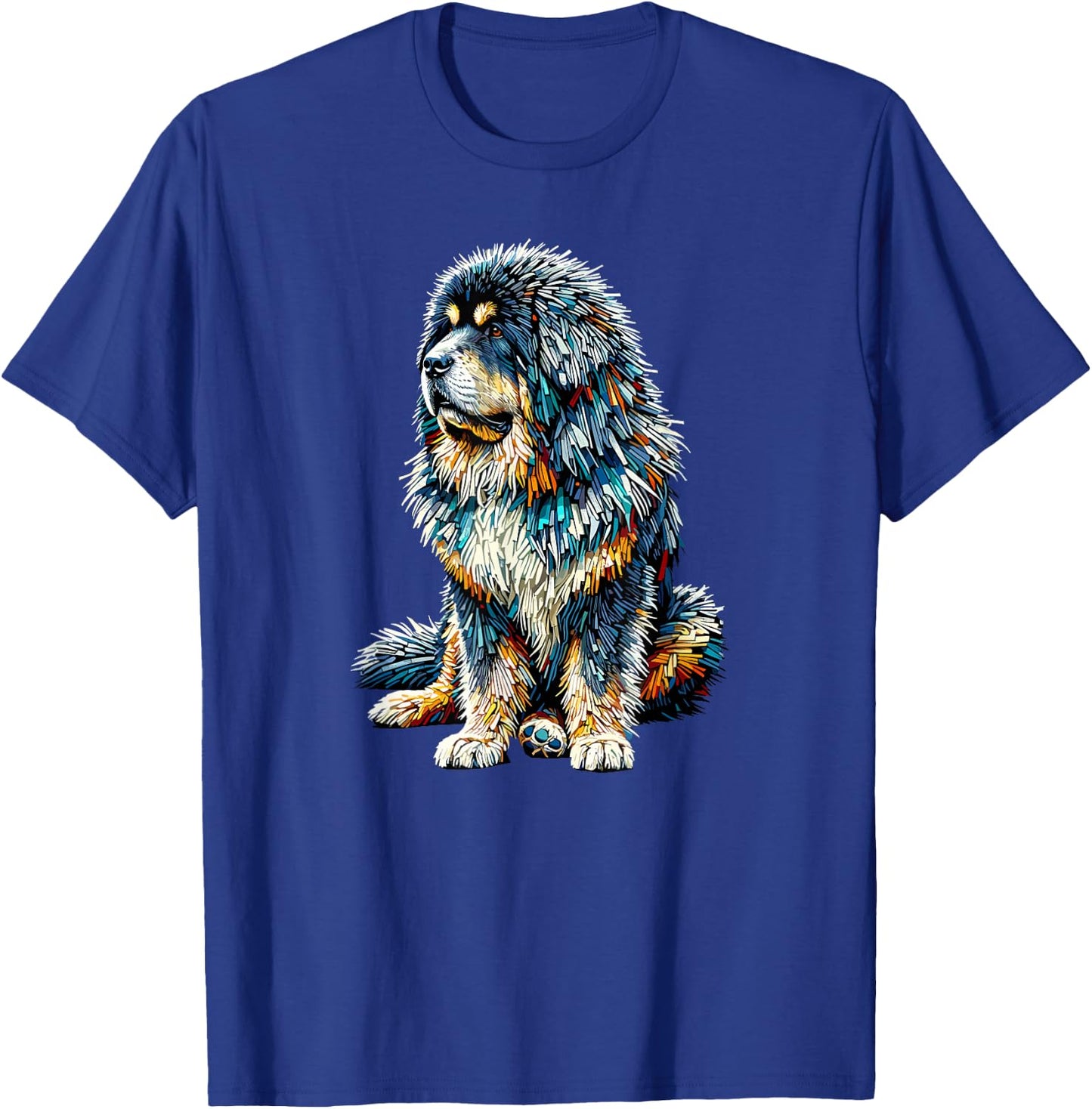 Polygon Art Tibetan Mastiff T-Shirt - T-Shirt | Royal