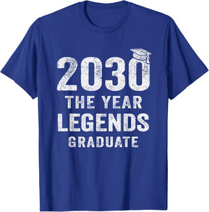 Senior 2030 The Year Legends Graduate Class of 2030 T-Shirt - T-Shirt | Royal