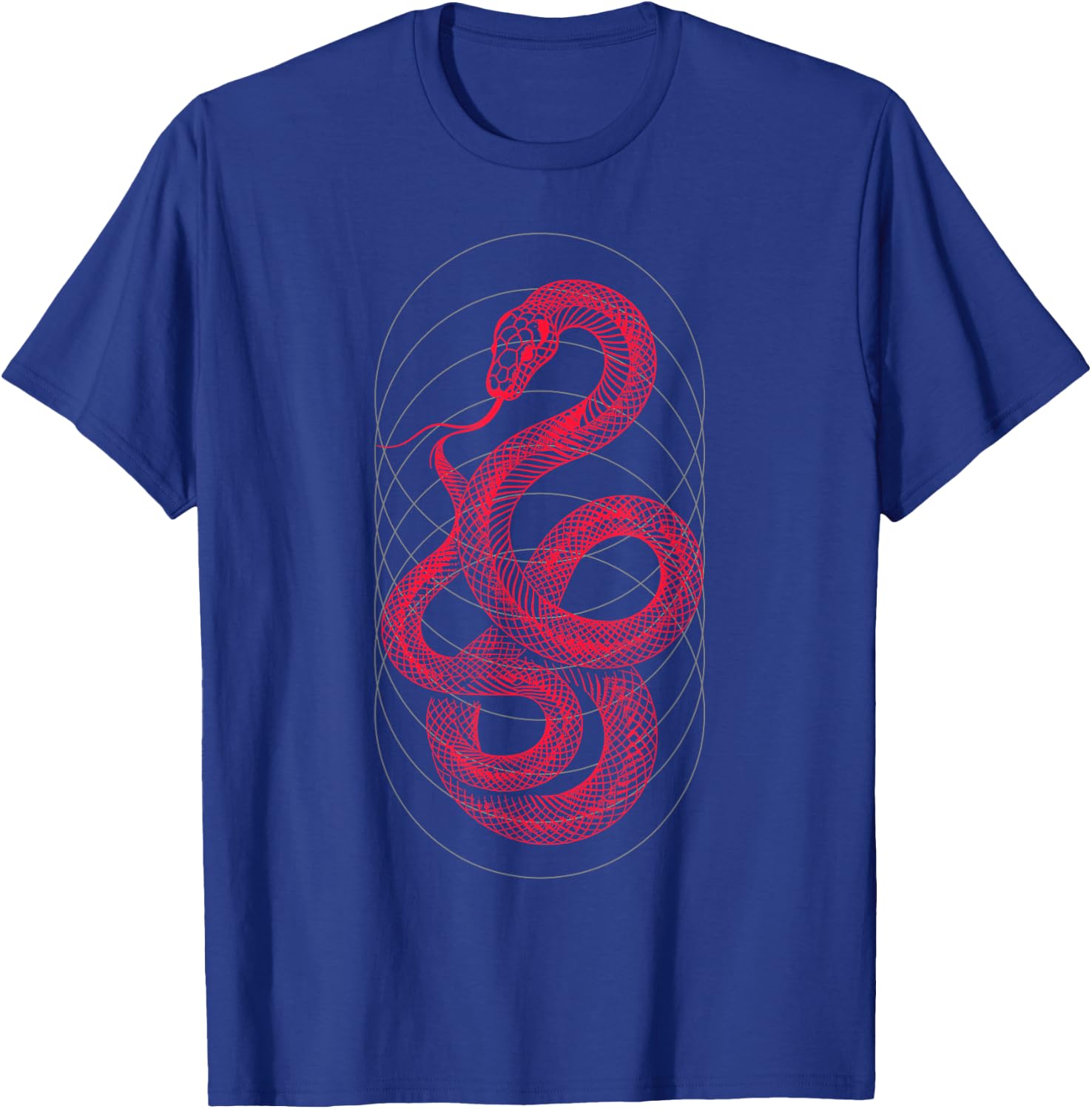 SERPENTINE Sacred Geometry Mystic Snake Organic Symmetry T-Shirt - T-Shirt | Royal