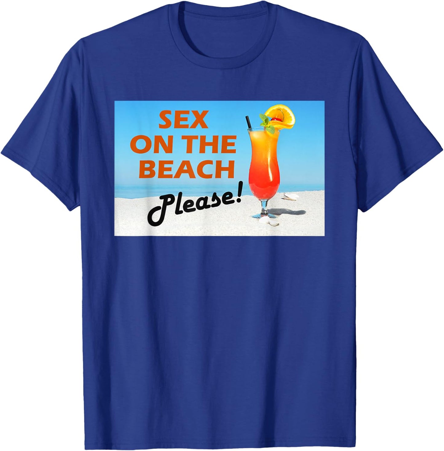 Funny Sex on the Beach Cocktail Drink Novelty T-Shirt - T-Shirt | Royal