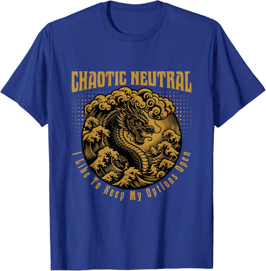 Chaotic Neutral Alignment Funny Roleplaying Character T-Shirt - T-Shirt | Royal