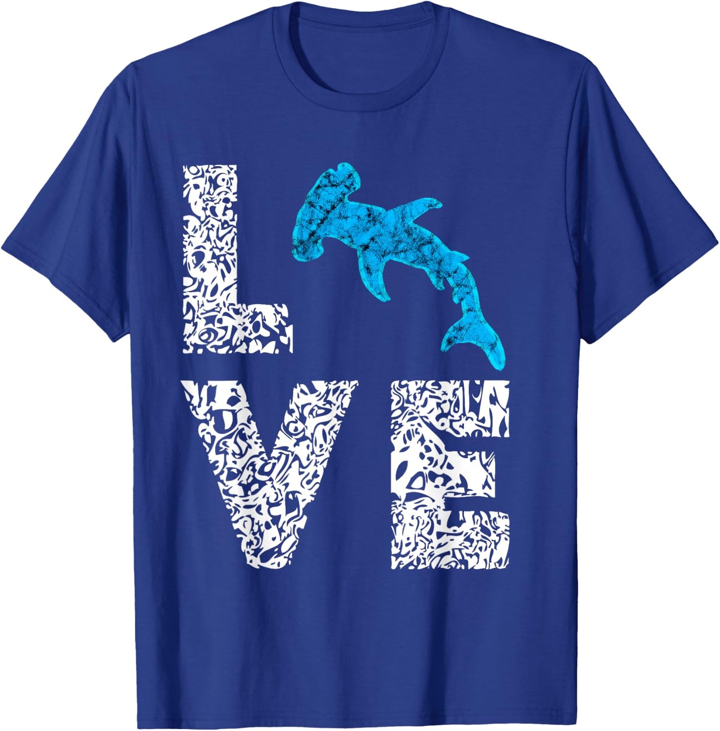 Sphyrna Hammerhead Shark Love Ocean Sea Life Fish T-Shirt - T-Shirt | Royal