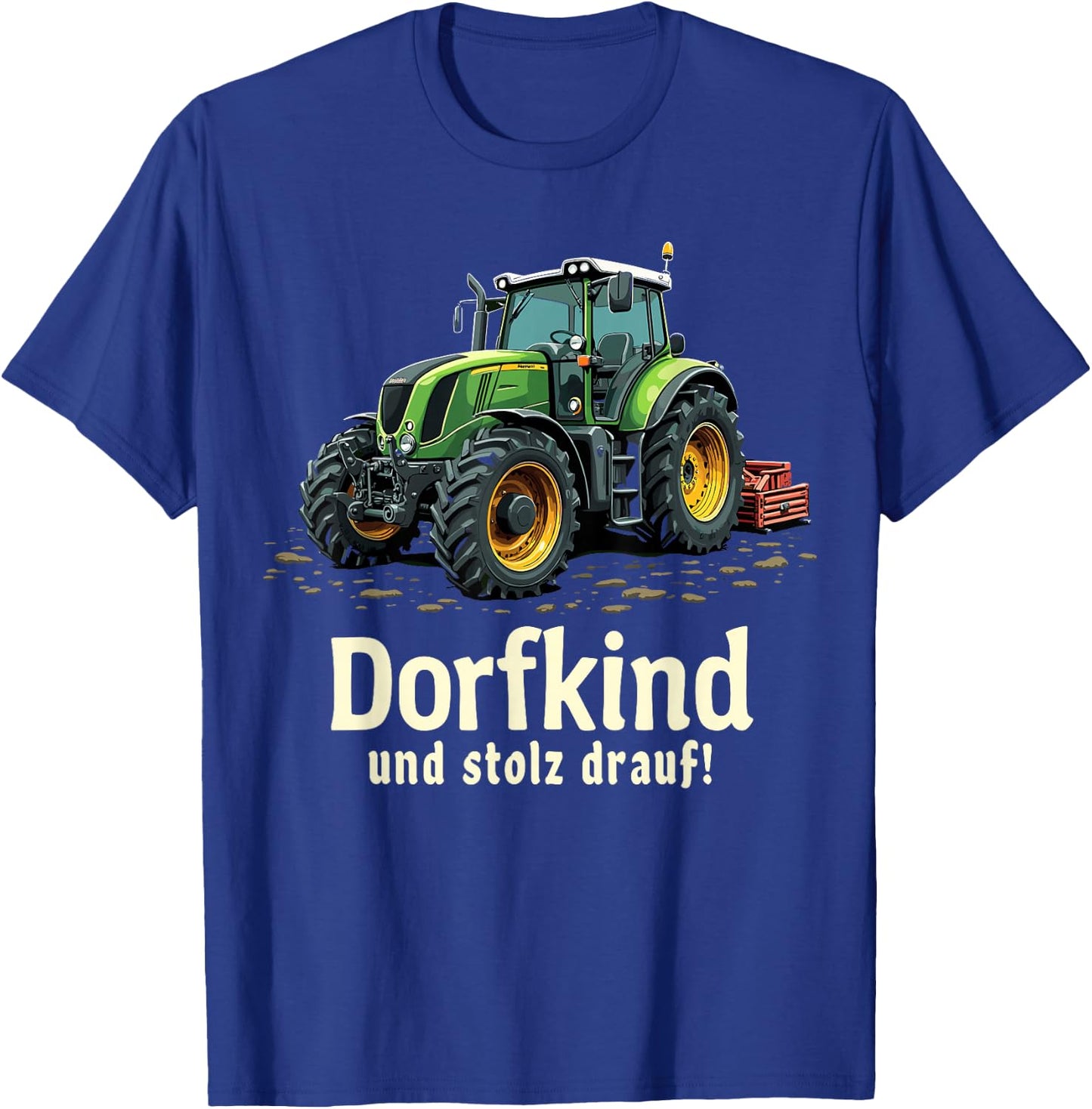Dorfkind und stolz drauf Farmer Tractor Saying , black T-Shirt - T-Shirt | Royal