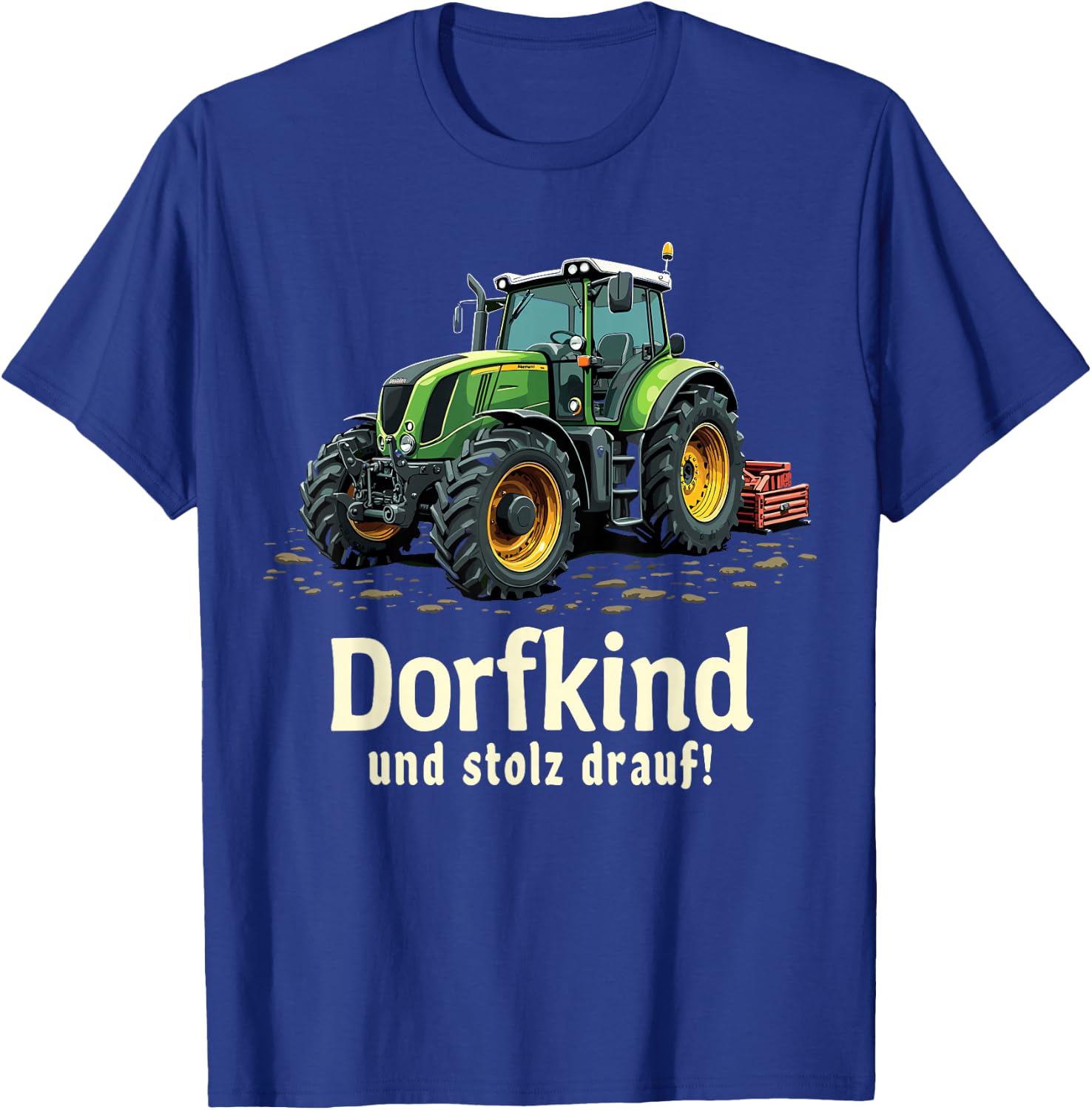 Dorfkind und stolz drauf Farmer Tractor Saying , black T-Shirt - T-Shirt | Royal