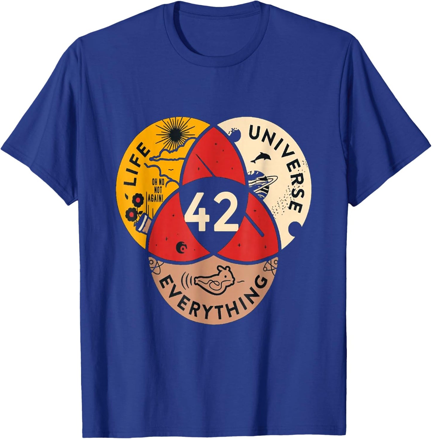 42 Answer to Life Universe and Everything Science Vintage T-Shirt - T-Shirt | Royal
