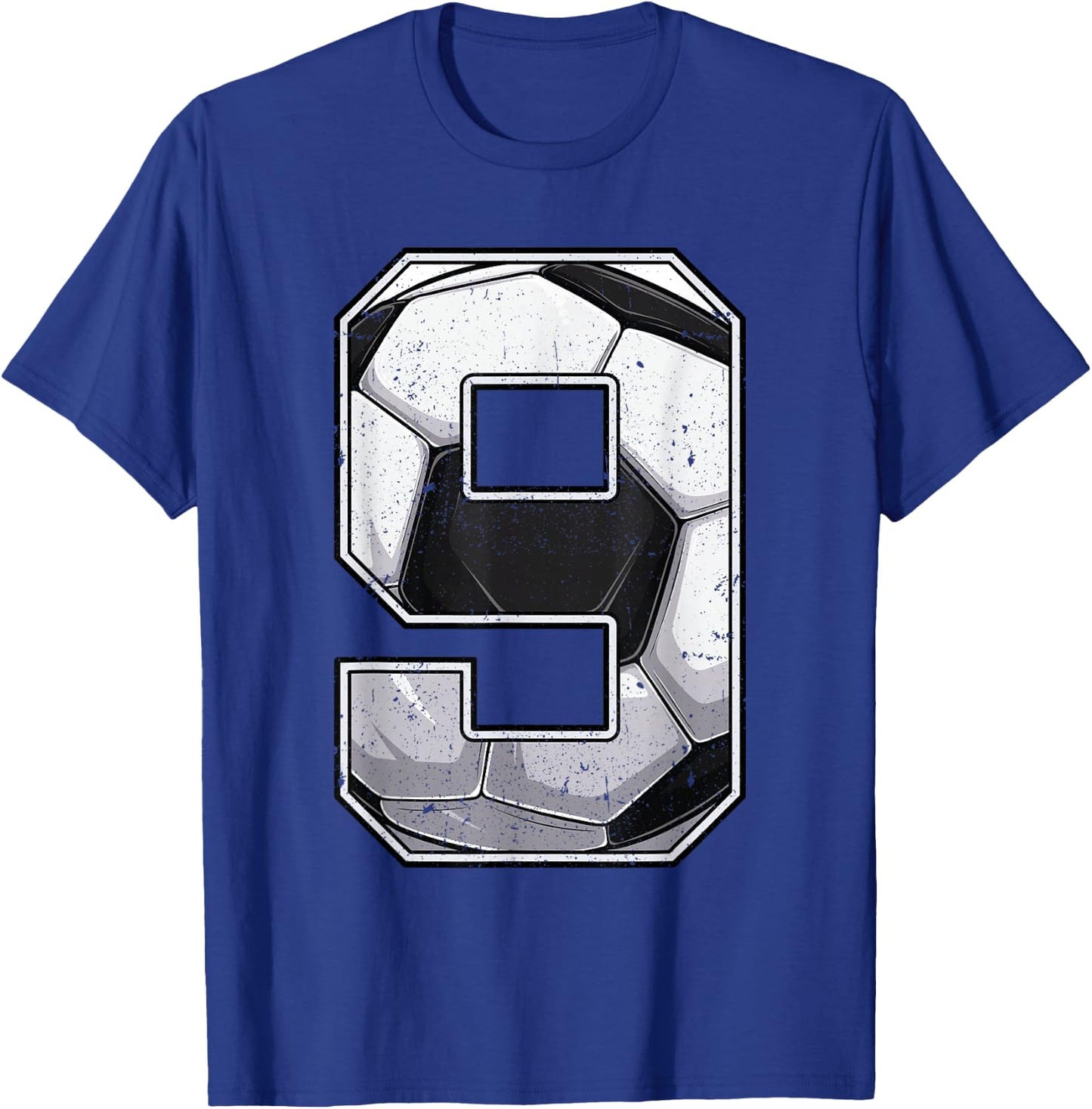 Soccer Ninth 9th Birthday Boy Nine 9 Years Old Bday Party T-Shirt - T-Shirt | Royal