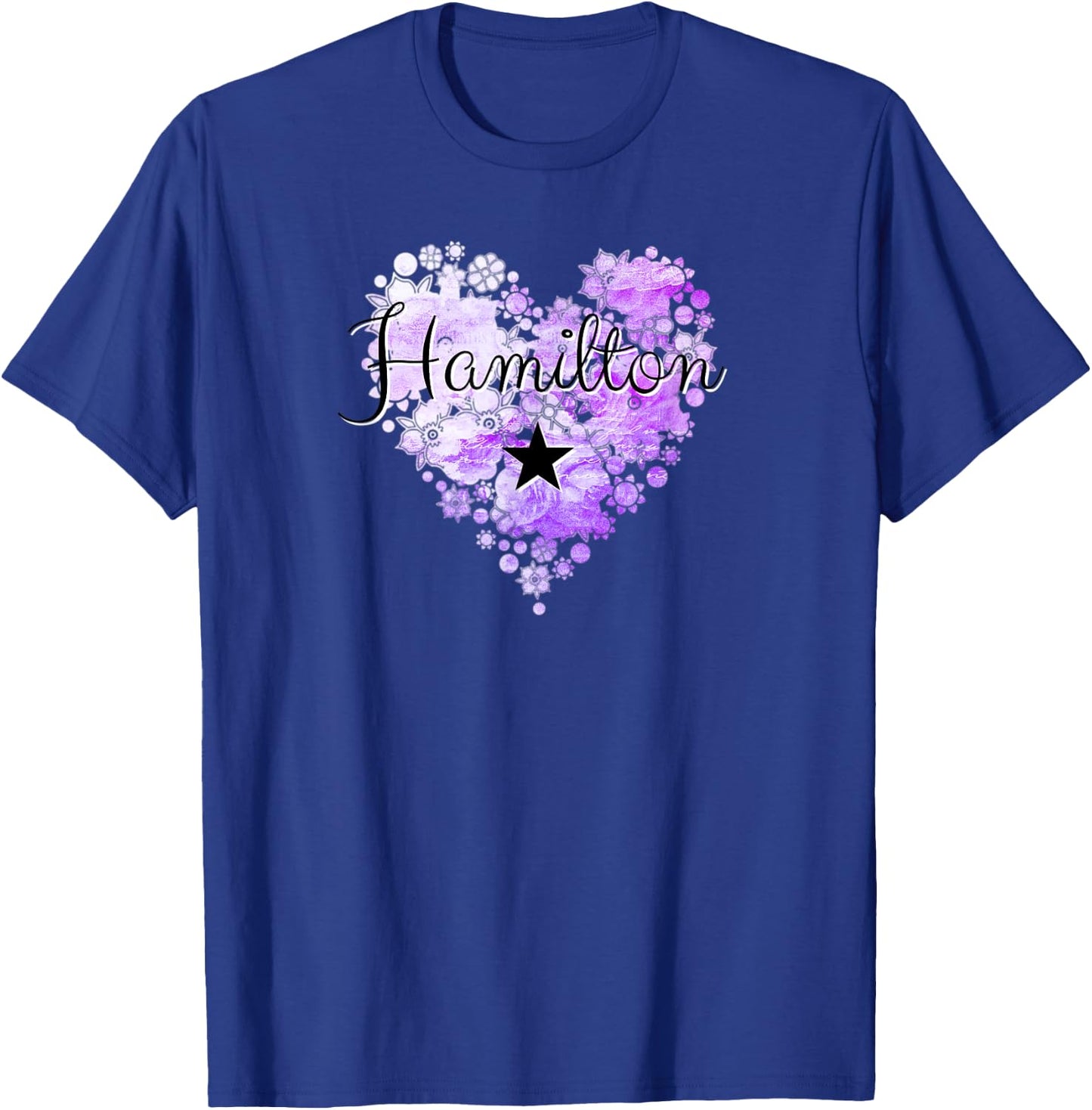 I Love Hamilton Heart Gift Teenage Girl Women T-Shirt - T-Shirt | Royal