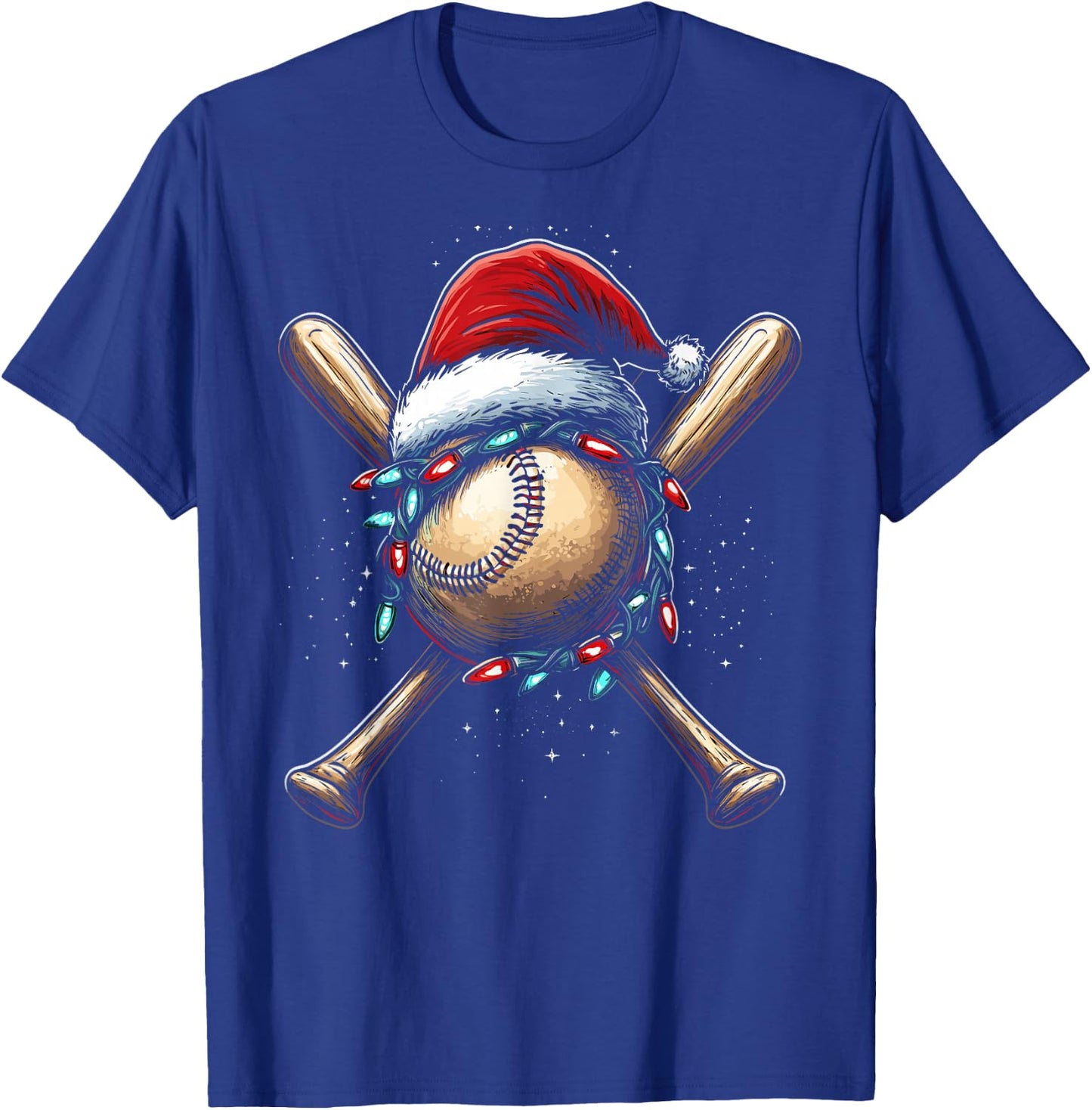 Christmas Baseball Pajama Santa Boys Girls Kids Xmas T-Shirt - T-Shirt | Royal