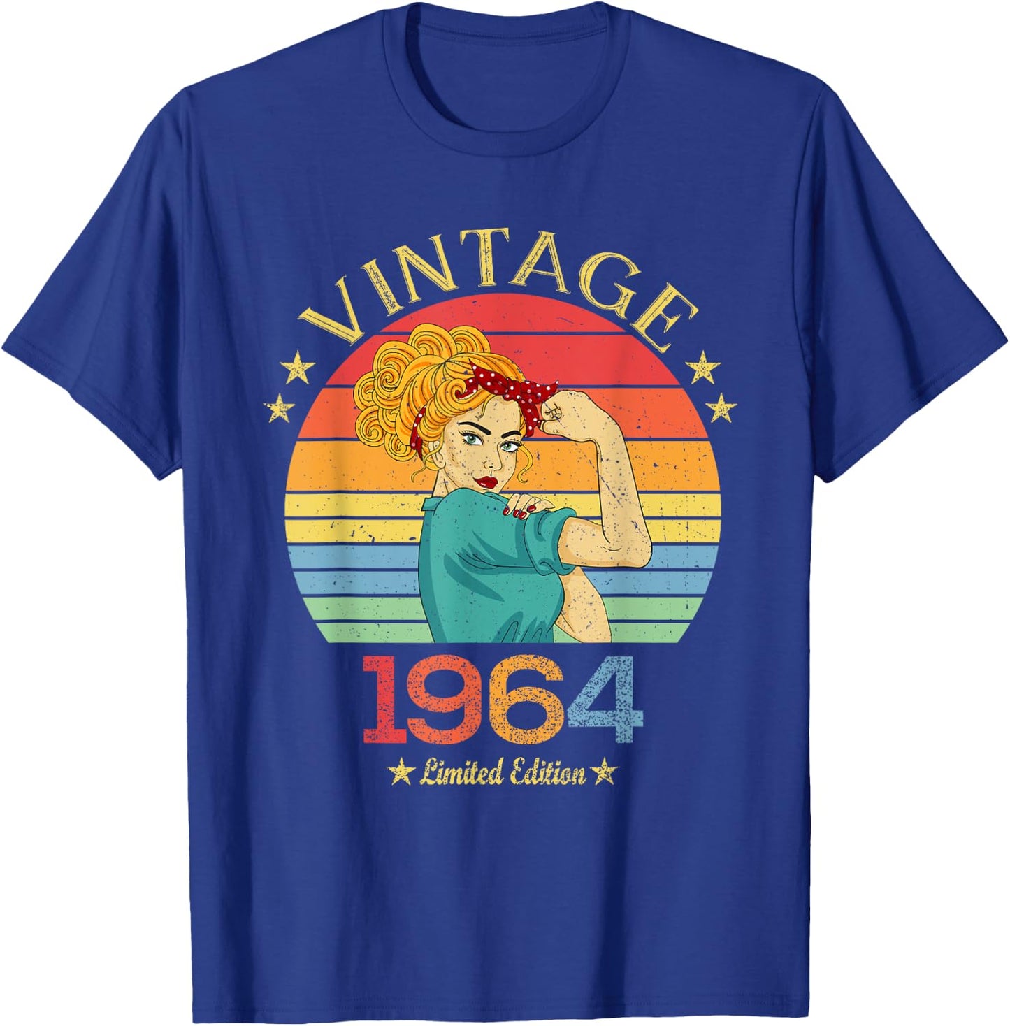1964. Gift Vintage 1964 Gifts Born in 1964 T-Shirt - T-Shirt | Royal