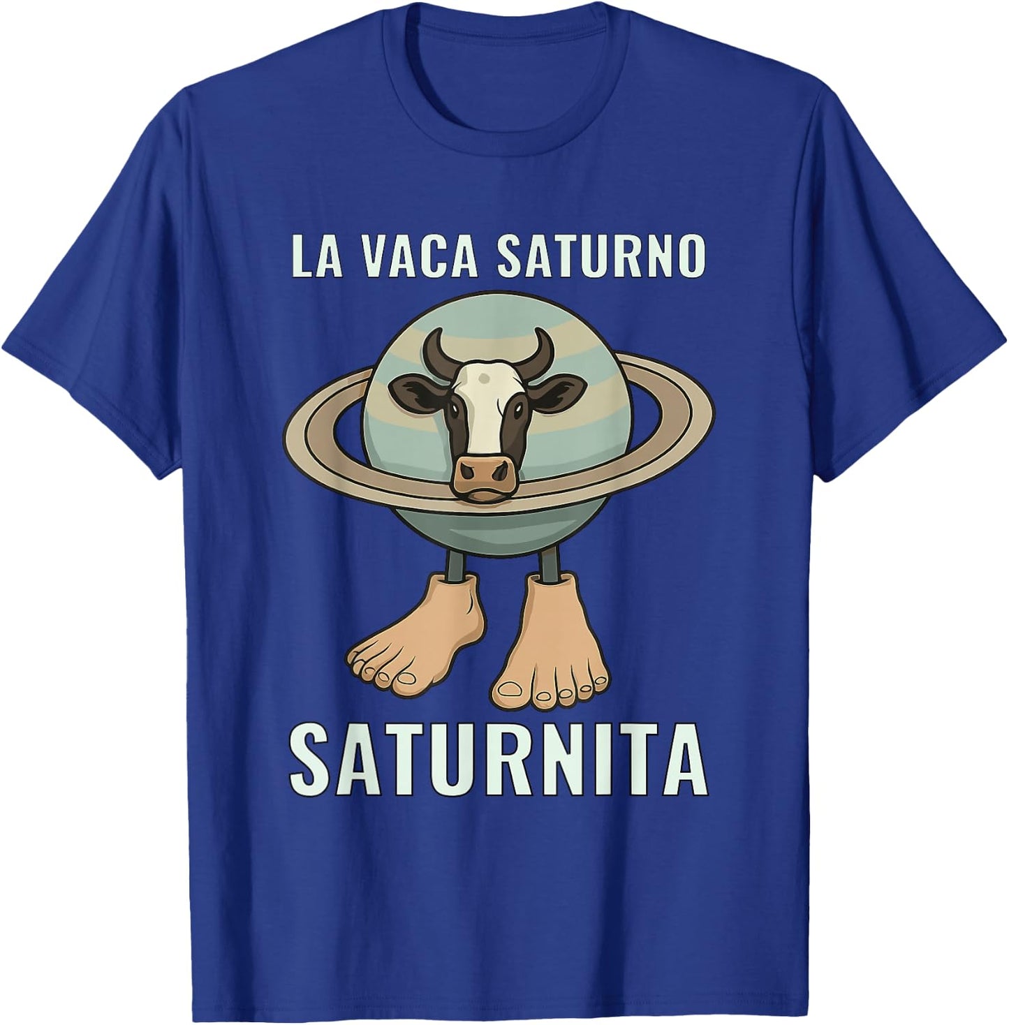 Saturnita Cow Planet Meme T-Shirt - T-Shirt | Royal