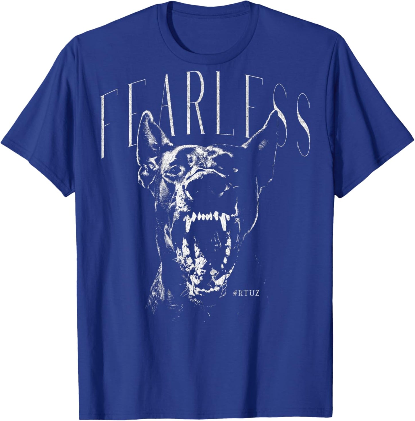 Backprint Streetwear Fashion Women's Men's Dog Doberman T-Shirt - T-Shirt | Royal