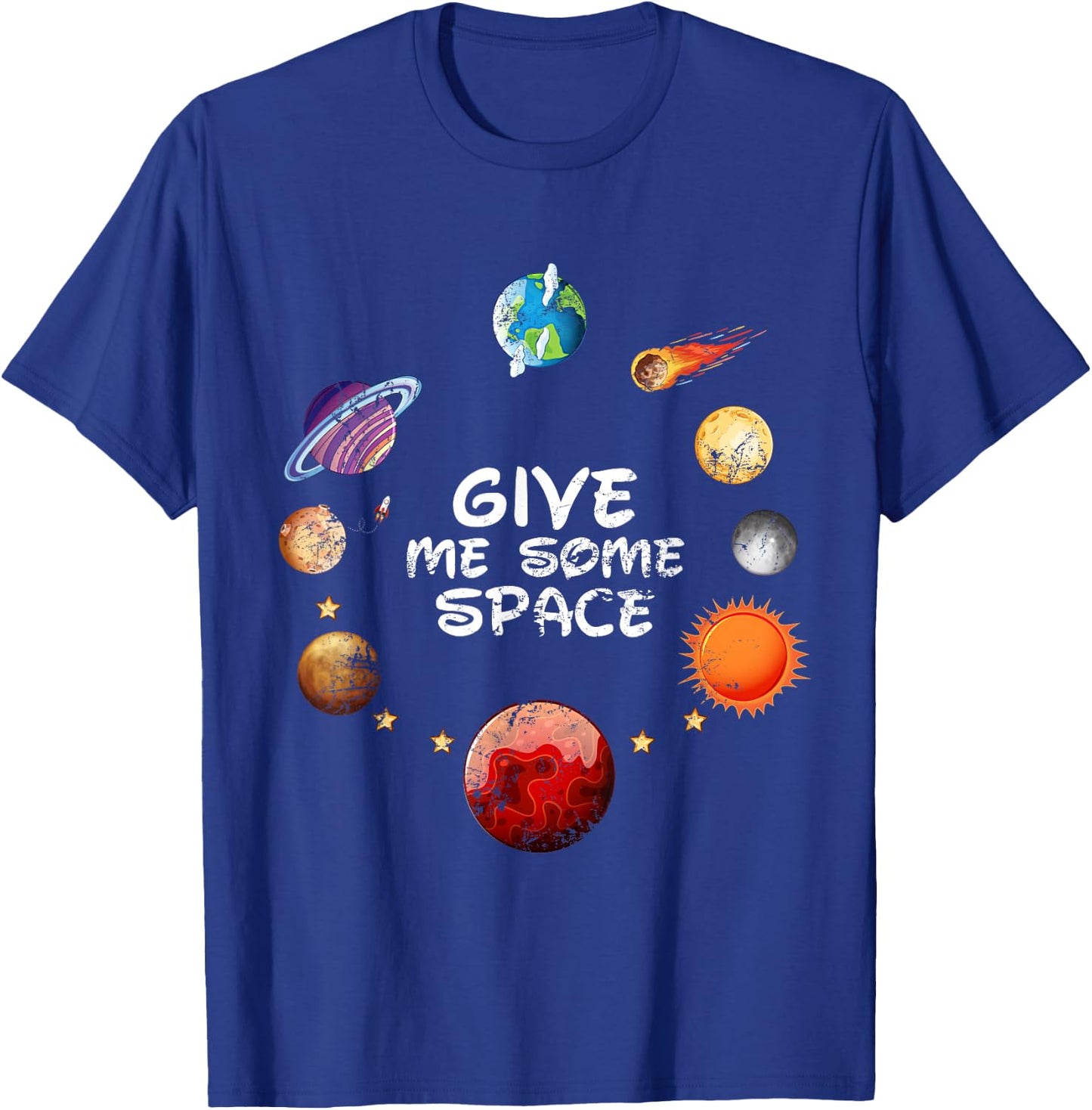 Give Me Some Space Retro Style Funny Space, Science lovers T-Shirt - T-Shirt | Royal