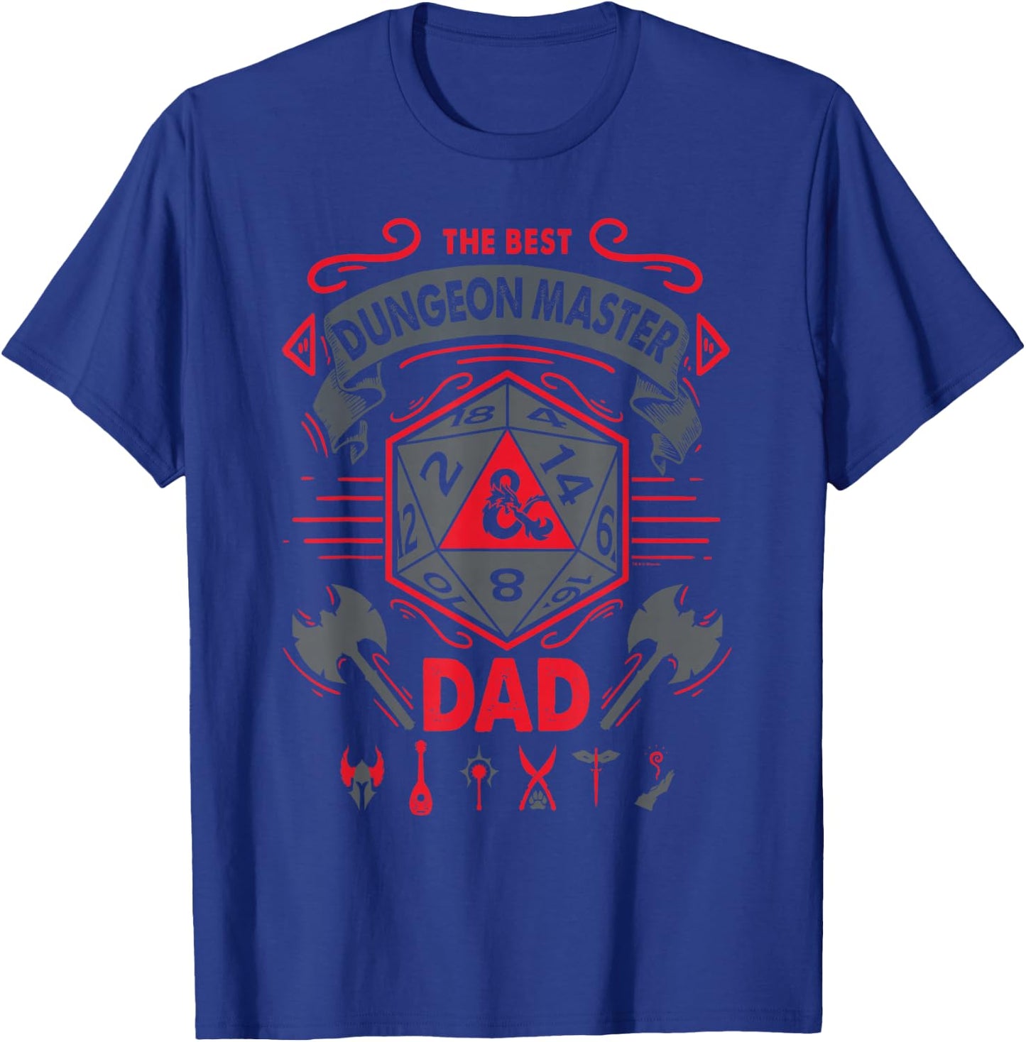 Dungeons & Dragons The Best Dungeon Master Dad Die Logo , black T-Shirt - T-Shirt | Royal
