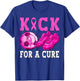 Kick For a Cure Breast Cancer Awareness Soccer Ball Ribbon T-Shirt - T-Shirt | Royal