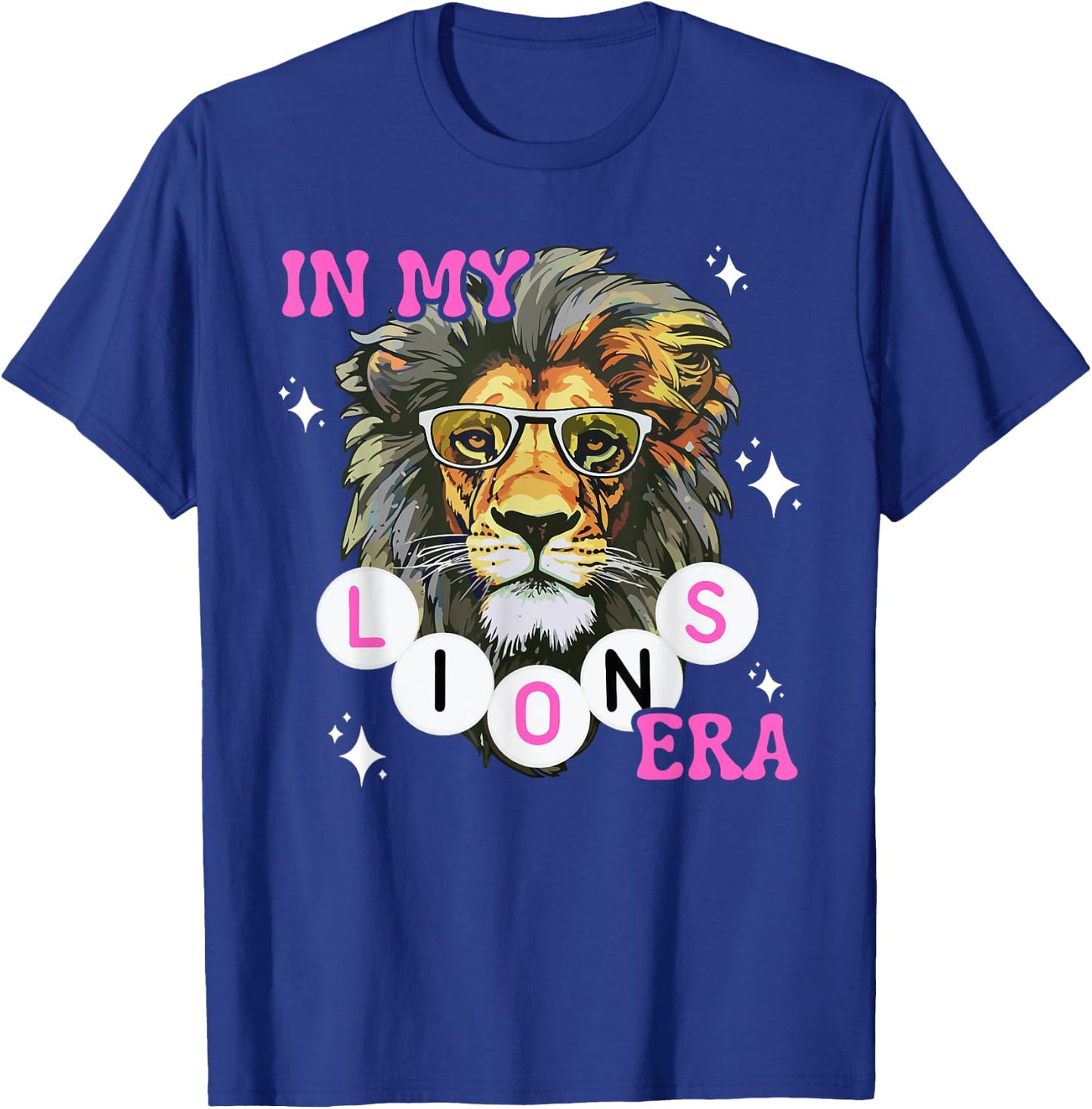 In My Lions Era Team Squad Back to School Mascot Spirit Game T-Shirt - T-Shirt | Royal