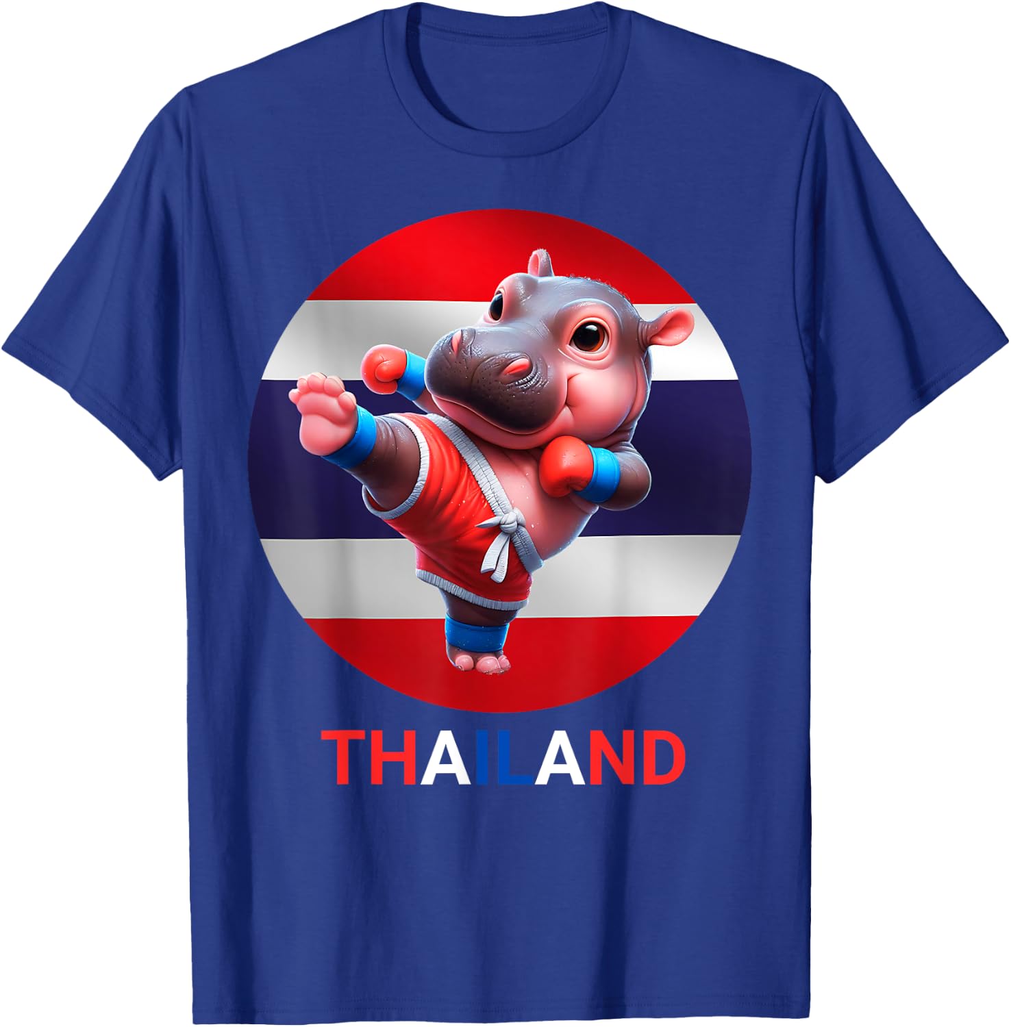 Moodeng: Muay Thai Hippo, Hippo Lover, Funny Moodeng T-Shirt - T-Shirt | Royal