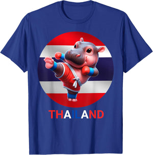 Moodeng: Muay Thai Hippo, Hippo Lover, Funny Moodeng T-Shirt - T-Shirt | Royal