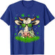 Funny Cow Smoking Weed Sunflower Animals Farming Dad Papa T-Shirt - T-Shirt | Royal