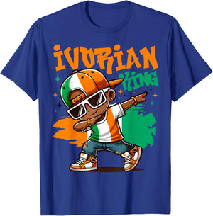 Ivory Coast Flag of King Ivorian Pride for Kids , Black, S T-Shirt - T-Shirt | Royal