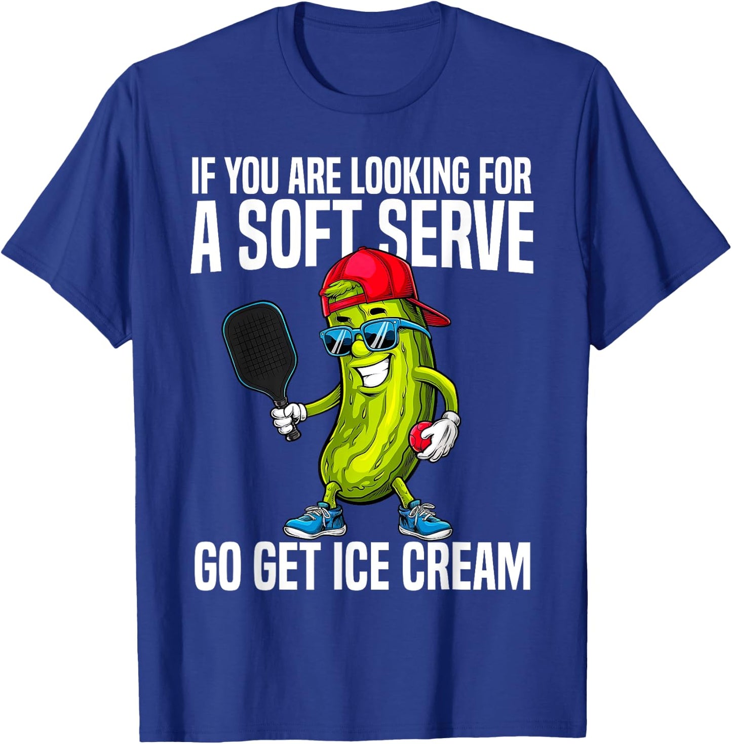 Funny Pickleball Design Funny Pickle Pickleball Graphic T-Shirt - T-Shirt | Royal