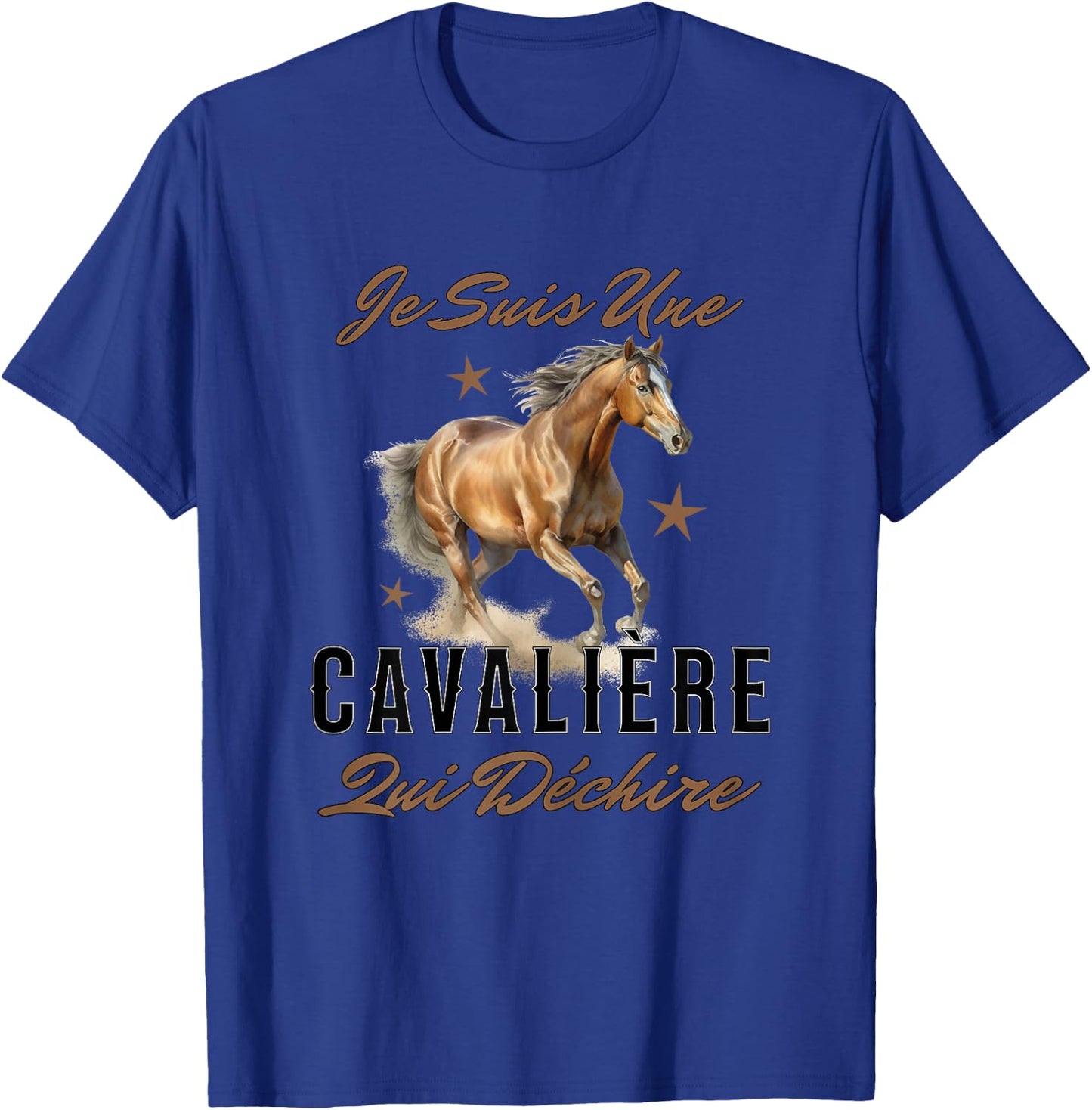 Girl Riding Horse Je Suis Une Rider Qui Déchire , white, S T-Shirt - T-Shirt | Royal