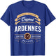 Vintage Ardennes Department France , Black, S T-Shirt - T-Shirt | Royal