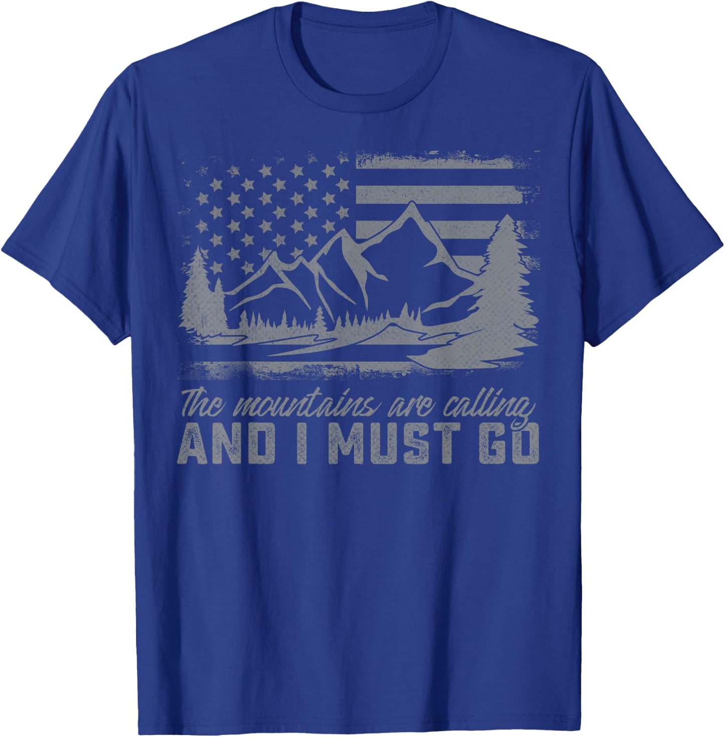 The mountains are calling and i must go Mountaineer Tracker T-Shirt - T-Shirt | Royal