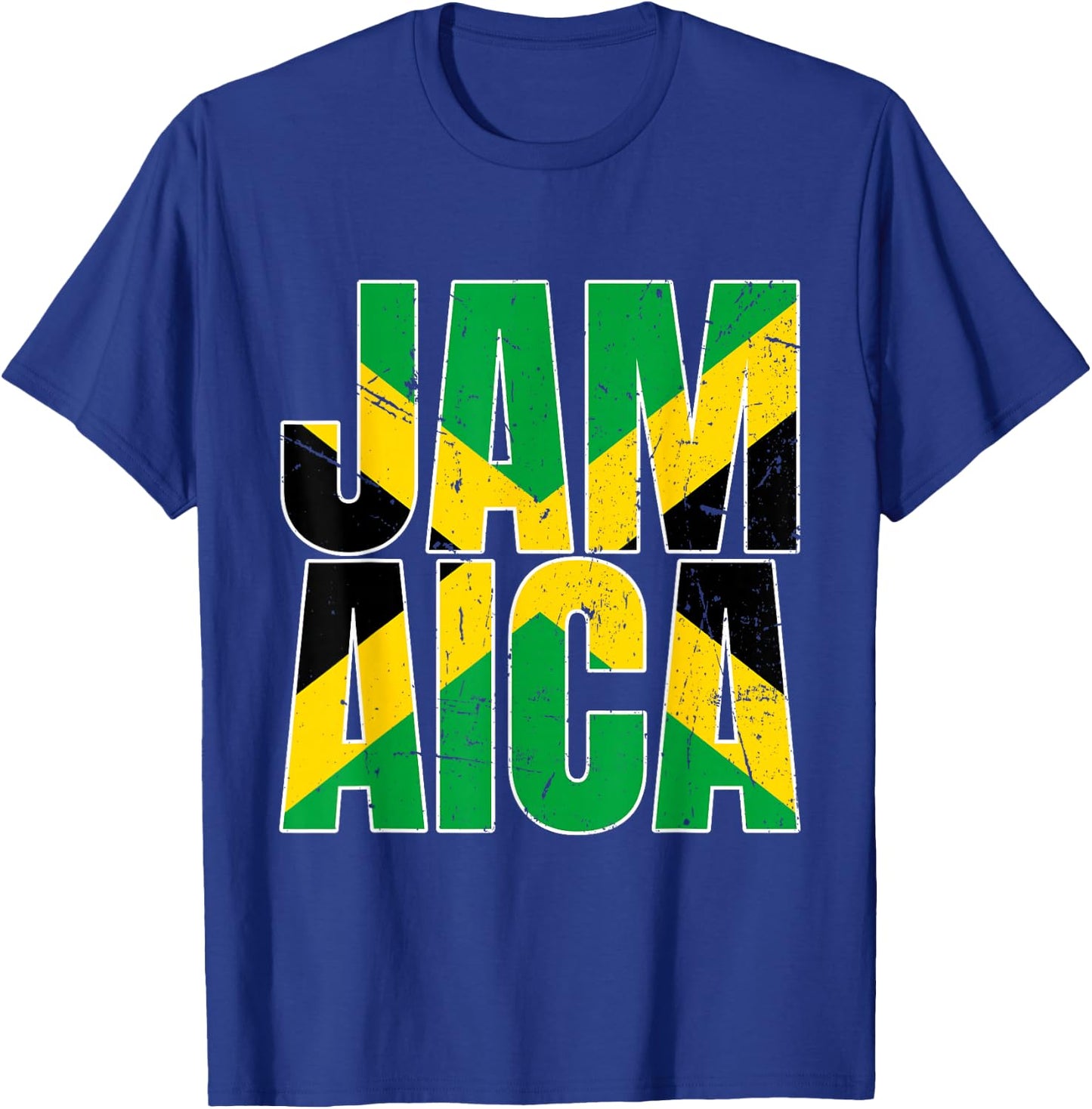 Jamaika-Flagge, Retro-Design, stolz, jamaikanisch, Herren, Damen, Kinder T-Shirt - T-Shirt | Royal