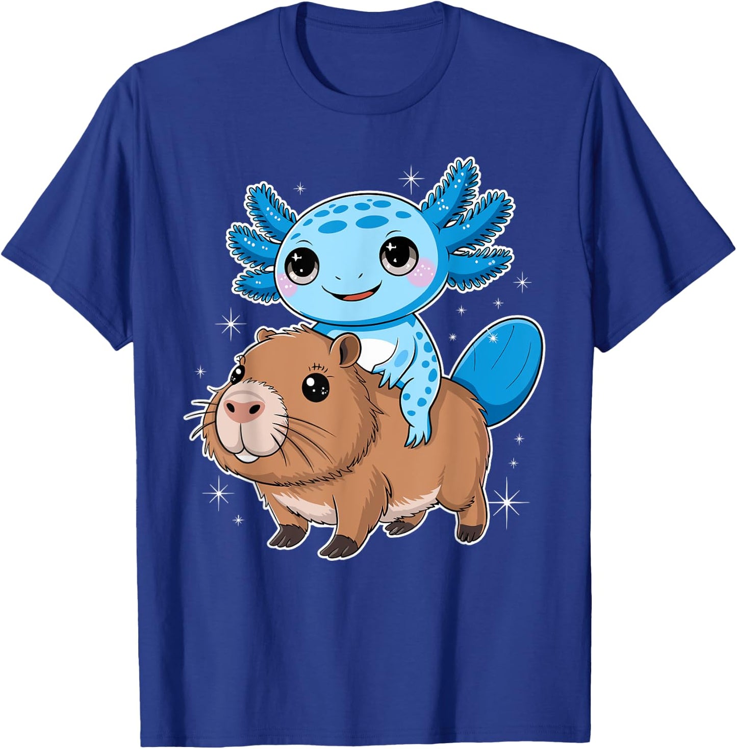 Capybara Kawaii Animal Axolotl Capybara T-Shirt - T-Shirt | Royal