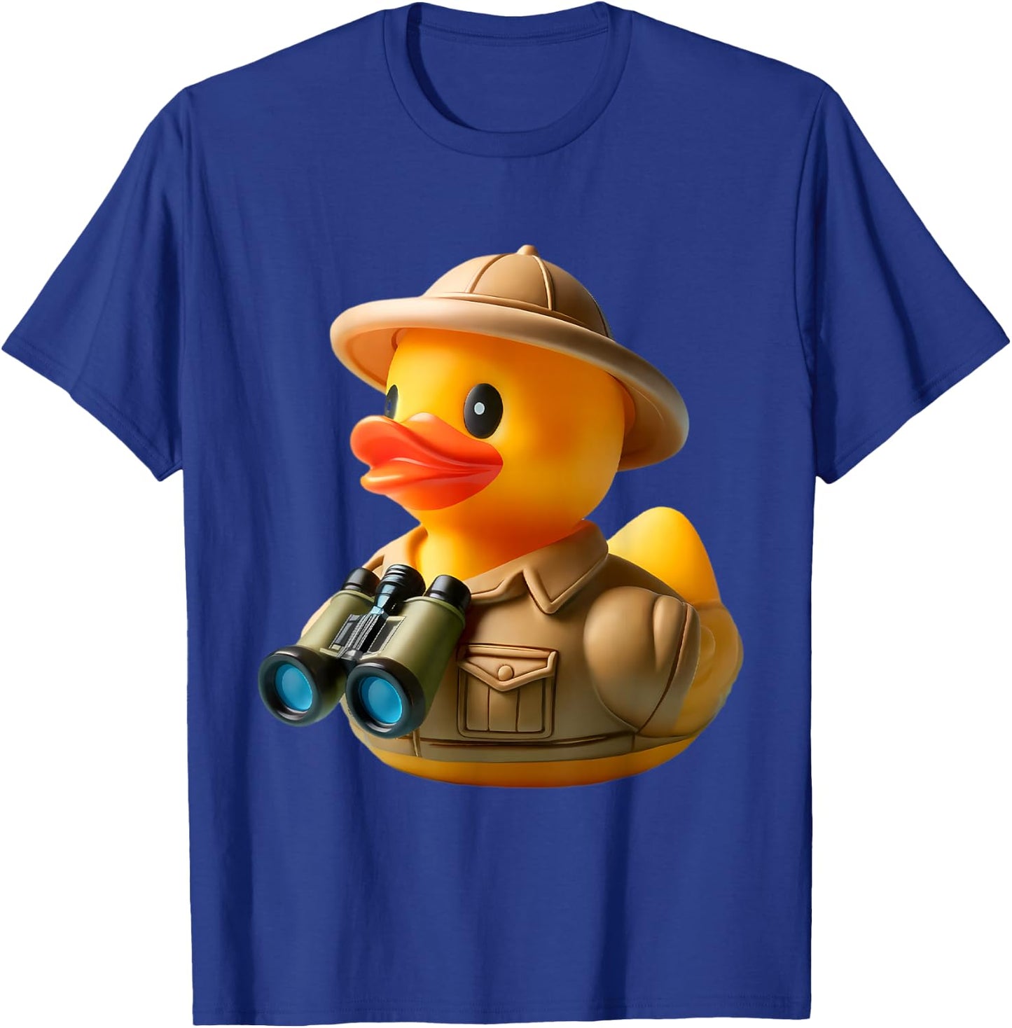 Rubber Duck African Safari Tour Guide Binoculars T-Shirt - T-Shirt | Royal