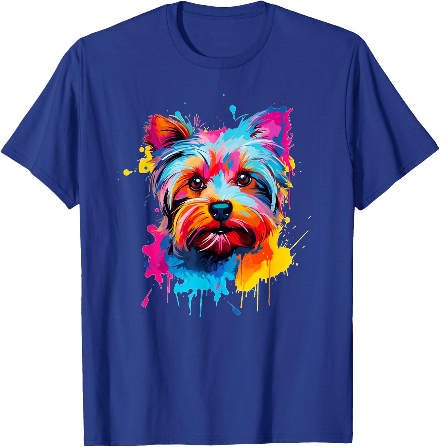 Cute Yorkshire Terrier Colorful Pop Art Yorkie Lover T-Shirt - T-Shirt | Royal