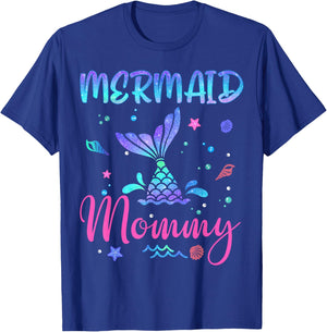 Birthday Mermaid Mommy Matching Family Bday Party Squad T-Shirt - T-Shirt | Royal