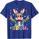 Bruh Meme Easter Day Funny Bunny Eggs Teens Boys Kids Men T-Shirt - T-Shirt | Royal