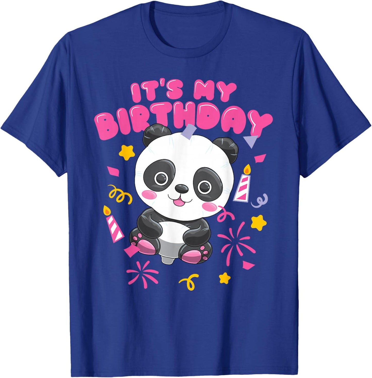 Kawaii Panda Balloon It's My Birthday Gift Girl T-Shirt - T-Shirt | Royal