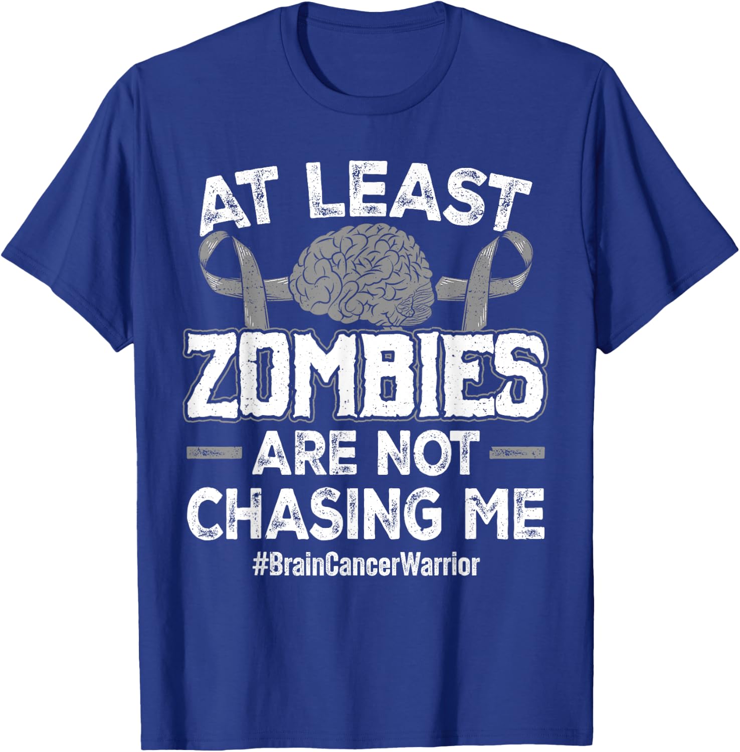 Brain Tumor Warrior Funny Brain Cancer T-Shirt - T-Shirt | Royal
