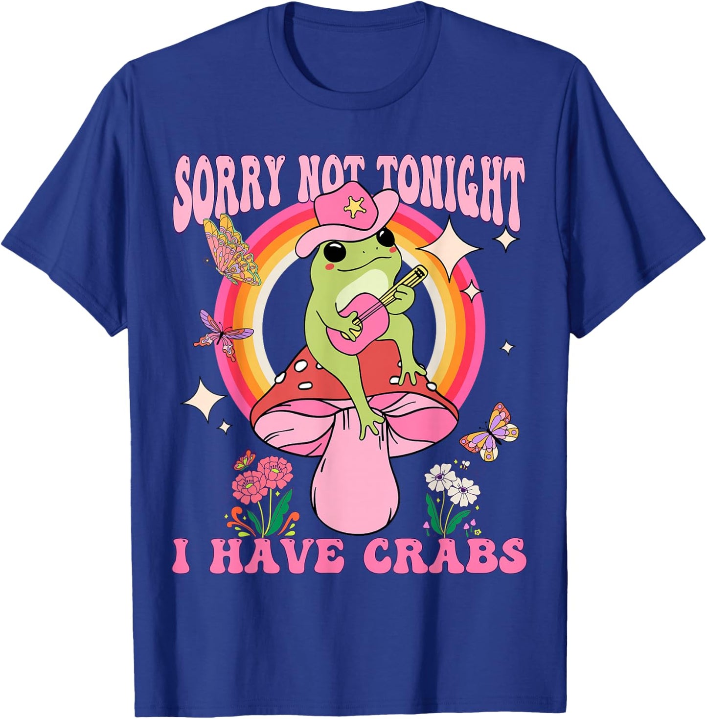 Groovy Sorry Not Tonight I Have Crabs Funny Bachelor Party T-Shirt - T-Shirt | Royal