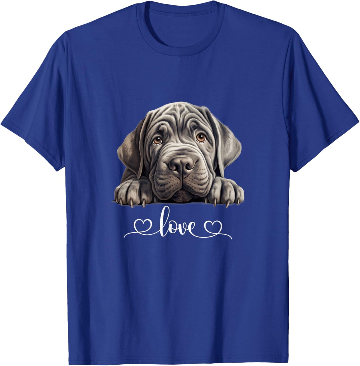 Cute Dog Graphic Love Neapolitan Mastiff Dog T-Shirt - T-Shirt | Royal