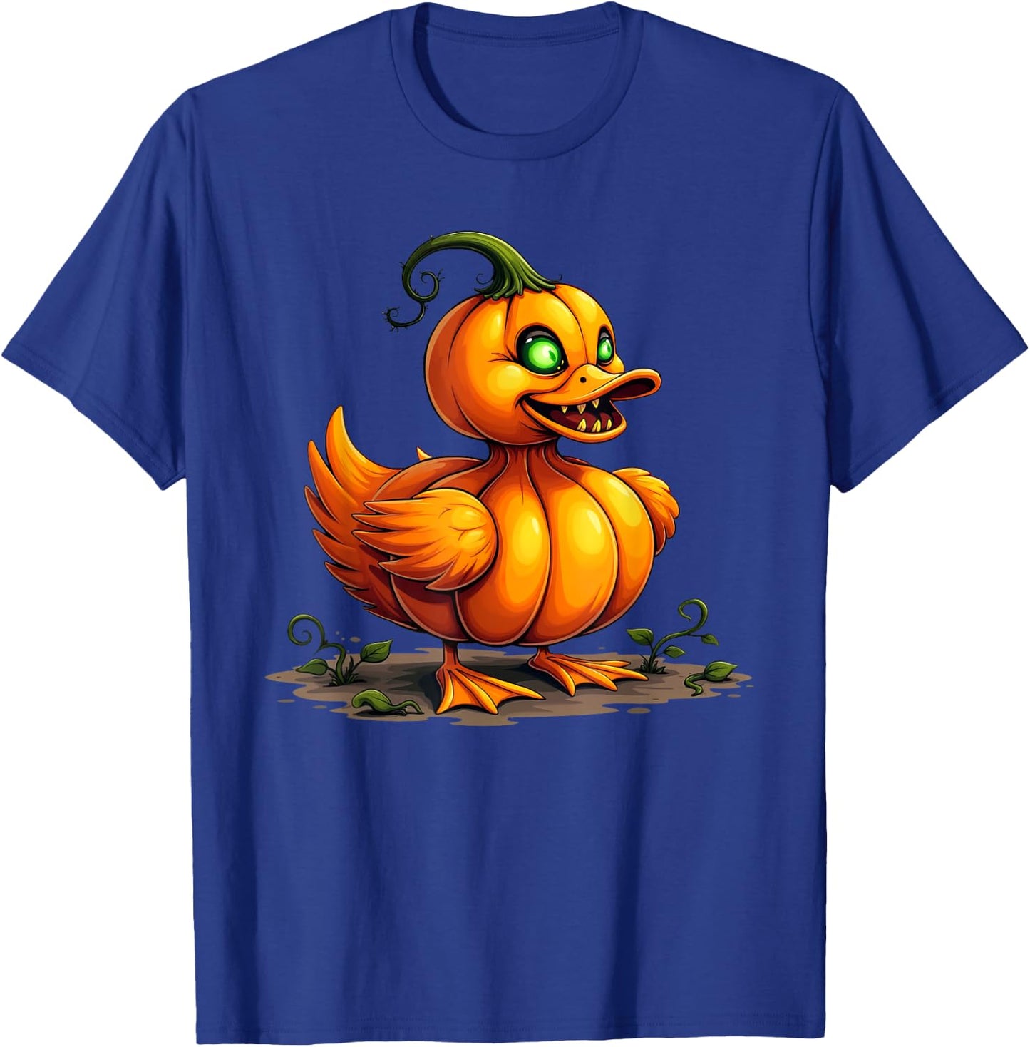 Scary Duck Pumpkin Funny Halloween Kids T-Shirt - T-Shirt | Royal
