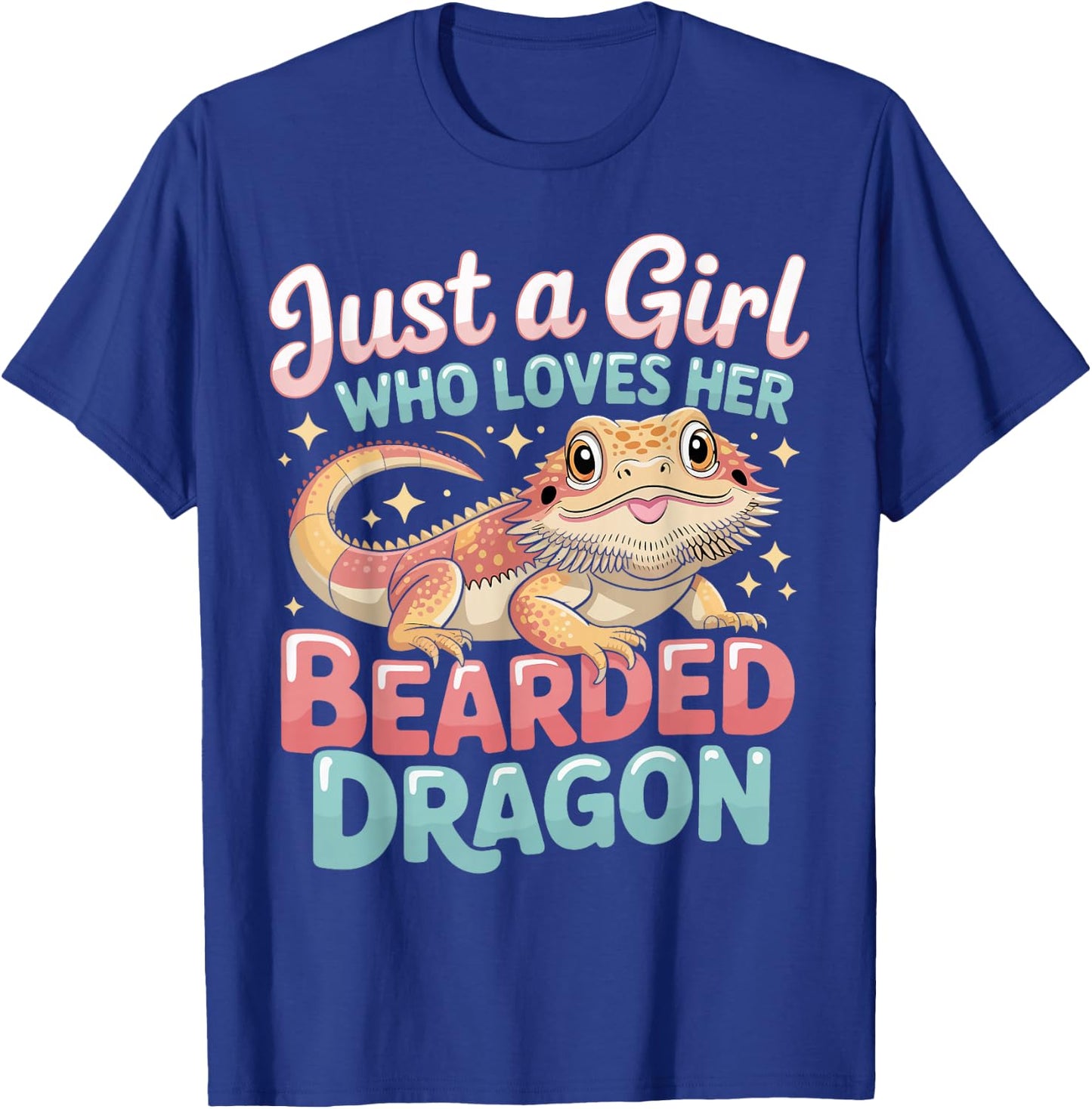 Just a Girl Who Loves Her Bearded Dragon Gifts Girls Women T-Shirt - T-Shirt | Royal