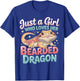 Just a Girl Who Loves Her Bearded Dragon Gifts Girls Women T-Shirt - T-Shirt | Royal