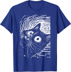 Trippy Cat | Pastel Goth Gothic Grunge Alt Punk Weirdcore T-Shirt - T-Shirt | Royal