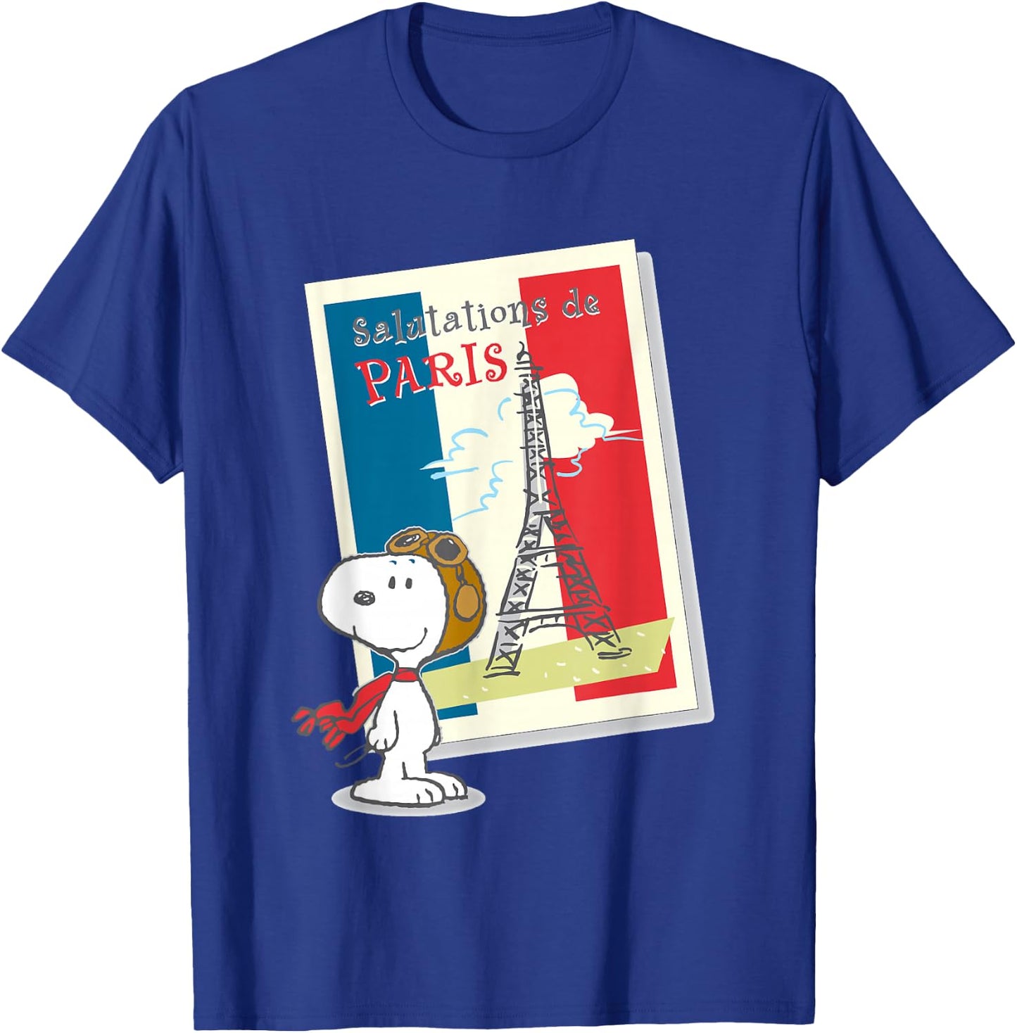 Peanuts Snoopy in Paris , Black, S T-Shirt - T-Shirt | Royal