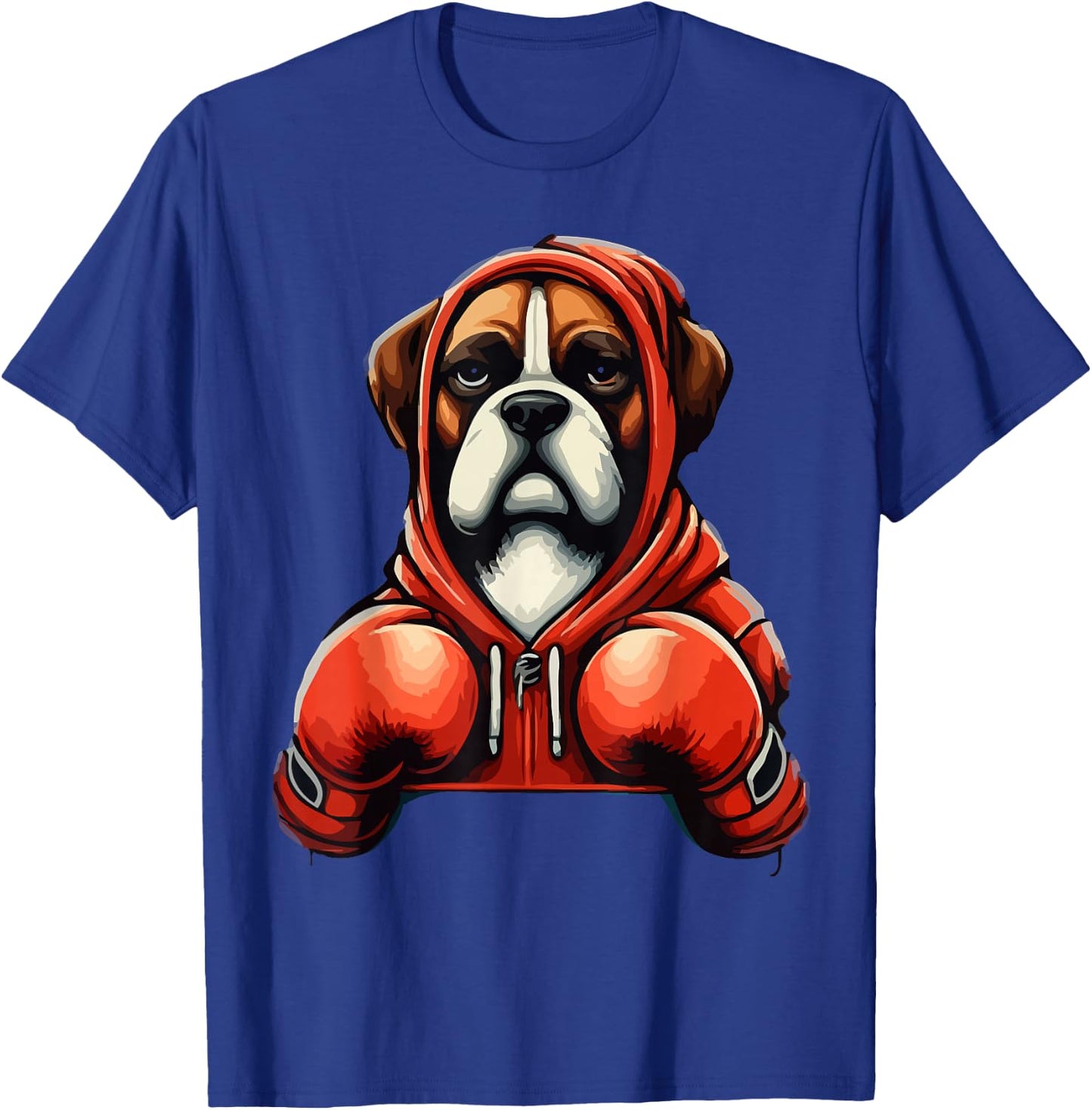 Funny Kickboxing or Boxing Boxer Dog T-Shirt - T-Shirt | Royal