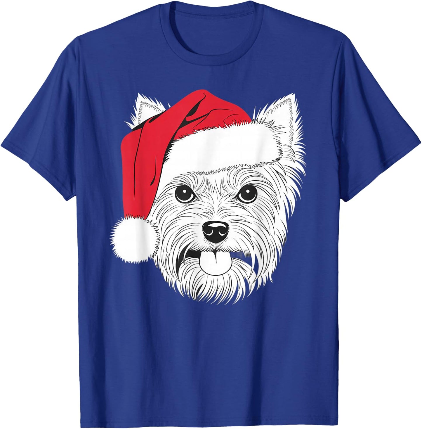 Joyful Yorkie Santa Dog on Yorkshire Terrier Christmas Women Kids T-Shirt - T-Shirt | Royal