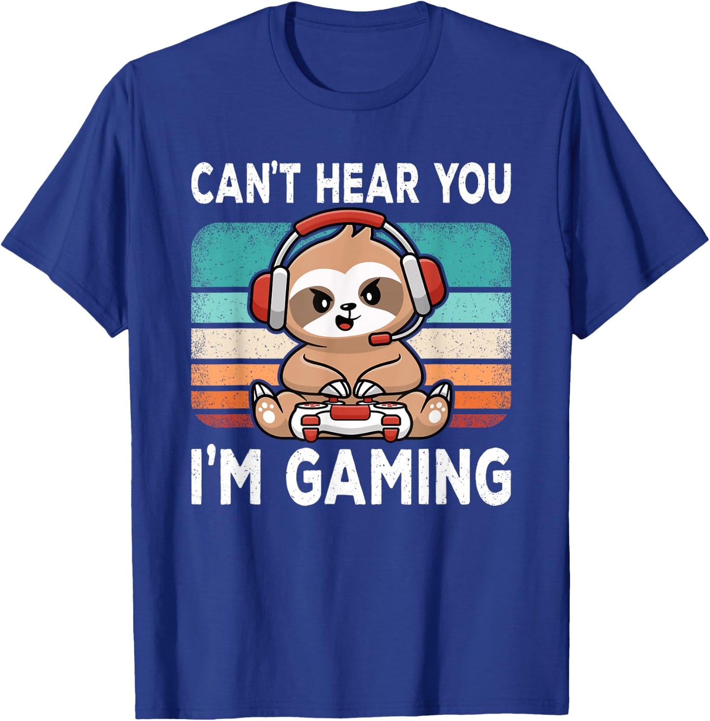 Can't Hear You I'm Gaming Funny Video Game Retro Gamer Boys T-Shirt - T-Shirt | Royal