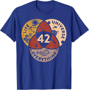Life Universe Everything 42 Antwort auf das Leben T-Shirt - T-Shirt | Royal
